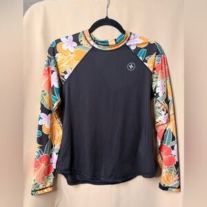 Hurley SPF 50 Floral Sleeves Top